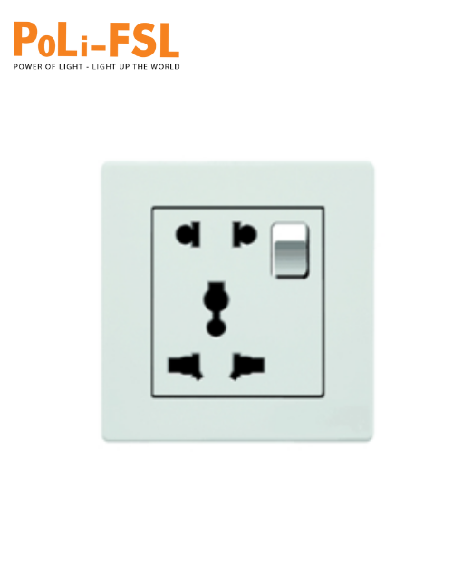 Ổ cắm 2 pin + ổ cắm 3 chân và công tắc FSL PLK3-5MUS